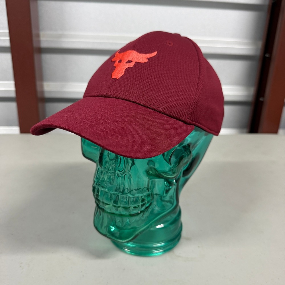 Under Armour Hat Women OSFM Project Rock 1361572 Maroon Brahma Bull EUC